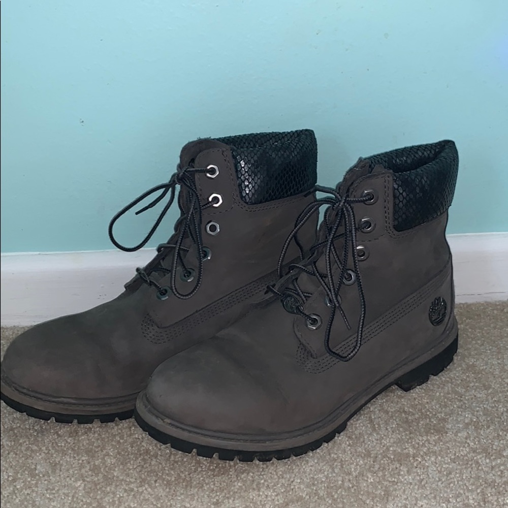 Charcoal Grey Snakeskin Timberland Boot